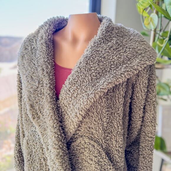 UnHide For Love Not Fur, Shleepy Hooded Cardigan/Robe-Taupe Ducky Women's Small - Picture 12 of 12